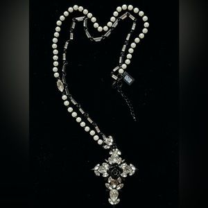 Erickson Beamon Rocks Cross Necklace
